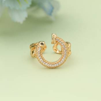 Gold color fashion rings 2