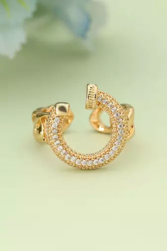 Gold color fashion rings