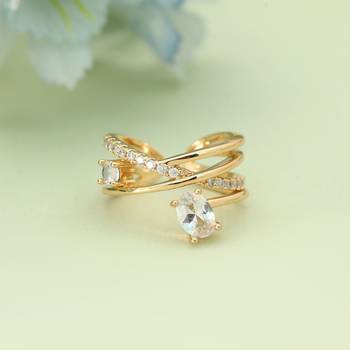 White color fashion rings 2