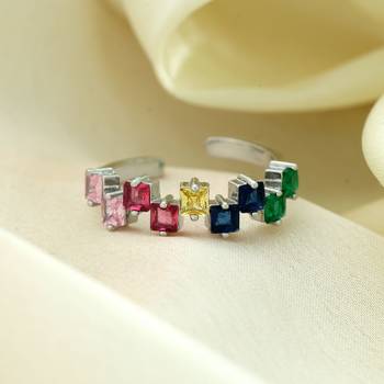 Multi color fashion rings 1