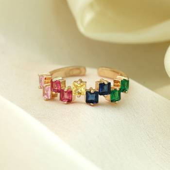 Multi color fashion rings 1