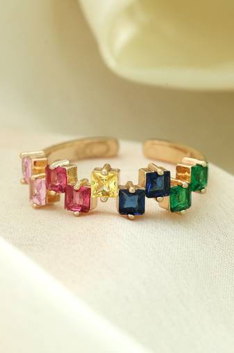 Multi color fashion rings