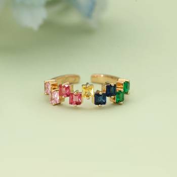 Multi color fashion rings 2