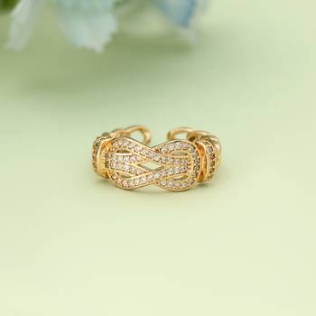 Gold color fashion rings 2