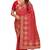 red sequin embroidered work vichitra silk blend saree for women