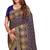 navy blue sequin embroidered work vichitra silk blend saree for women