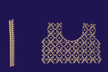 navy blue sequin embroidered work vichitra silk blend saree for women 5