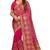 magenta sequin embroidered work vichitra silk blend saree for women