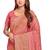 peach sequin embroidered work vichitra silk blend saree for women