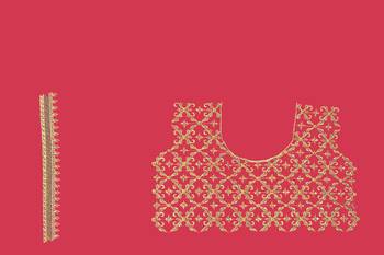 peach sequin embroidered work vichitra silk blend saree for women 5