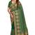 green sequin embroidered work vichitra silk blend saree for women