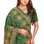 green sequin embroidered work vichitra silk blend saree for women
