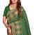 green sequin embroidered work vichitra silk blend saree for women