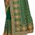 green sequin embroidered work vichitra silk blend saree for women