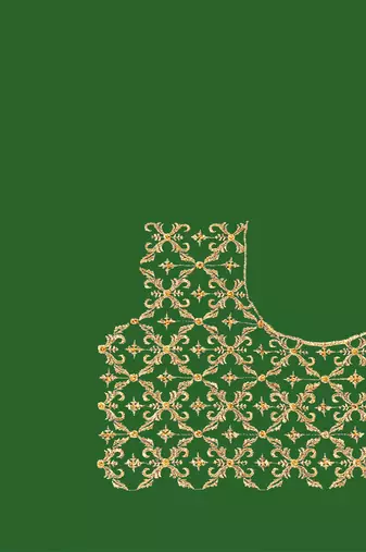 green sequin embroidered work vichitra silk blend saree for women