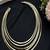 Gold multi strand choker necklace for women||minimalist open neck wire jewelry