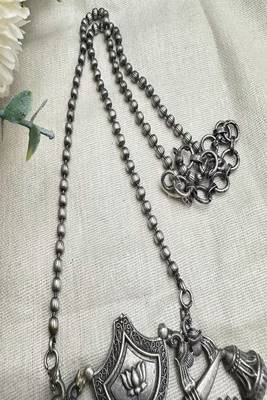Oxidized silver fusion pendant||lotus peacock motif jewelry||festival wedding 3