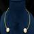 Minimalist gold brass hasli choker necklace with mother of pearl stones||open front neck cuff collar