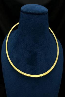 Minimalist gold hasli necklace||gold plated collar choker for women 2