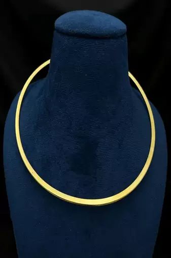 Minimalist gold hasli necklace||gold plated collar choker for women