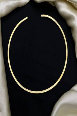 Minimalist gold hasli necklace||gold plated collar choker for women 3