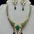 Victorian emerald green hasli necklace set | polki kundan bridal choker