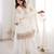 White Color crunchy Silk Multi thread Work Party Wear Salwar Suit 