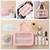 Pink transparent pvc travel cosmetic wash bag 3 pcs set (large medium small)