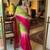 Olive Color Embroidery Sequence work fendy satin Saree
