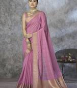 light pink elegant cotton silk saree | light & comfortable | single piece available