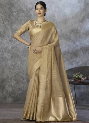 chiku elegant cotton silk blend saree | light & comfortable | single piece available 1