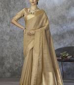 chiku elegant cotton silk saree | light & comfortable | single piece available