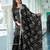 Black CHINON SILK EMBROIDERED SALWAR SUIT STITCHED