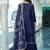 BLUE CHINON SILK EMBROIDERED SALWAR SUIT STITCHED