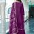 WINE CHINON SILK EMBROIDERED SALWAR SUIT STITCHED