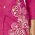 Pink elegant reyon slub kurti set with heavy embroidery