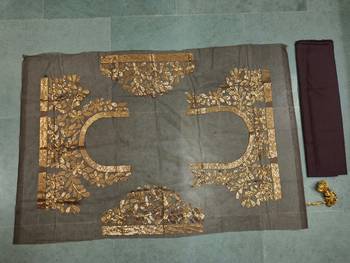 brown fully sequins net lehenga set choli with dupatta 9