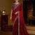 Maroon colour satin silk saree with heavy embroidery work blouse