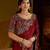 Maroon colour satin silk saree with heavy embroidery work blouse