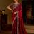 Maroon colour satin silk saree with heavy embroidery work blouse