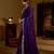 Violet colour satin silk saree with heavy embroidery work blouse