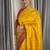 indian gold resham thread pure art silk gift saree with unstitched blouse
