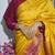 indian gold resham thread pure art silk gift saree with unstitched blouse