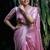 bollywood baby pink jacquard art silk all seasons saree with unstitched blouse