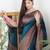 trendy rama green woven pure art silk blend multicolor saree with unstitched blouse