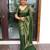 latest parrot green  self design silk cotton bollywood saree with unstitched blouse