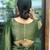 latest parrot green  self design silk cotton bollywood saree with unstitched blouse