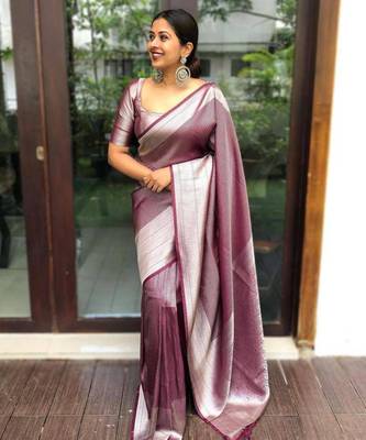 embellished silver jacquard art silk fancy saree with unstitched blouse 1