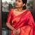 trendy light scarlet red banarasi art silk blend light weight saree with unstitched blouse