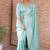 traditional sea green  self design pure art silk blend multicolor saree with unstitched blouse